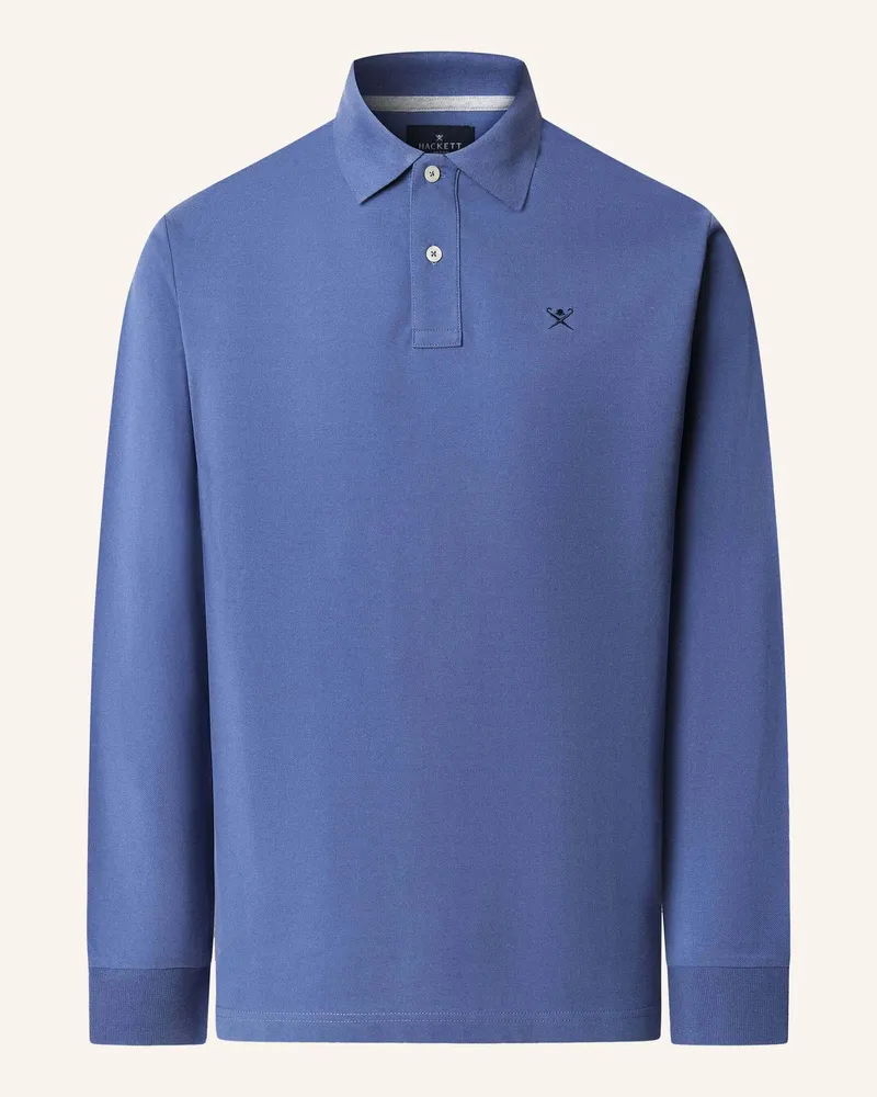 Hackett Poloshirt Slim Fit Logo Ls blau Blau