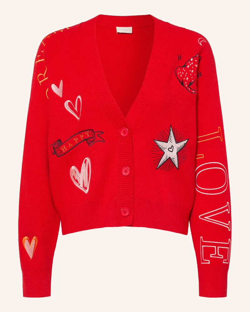 Milano Italy Strickjacke rot Rot