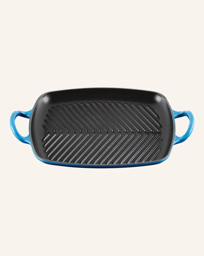 Le Creuset Grillplatte Signature blau Azure