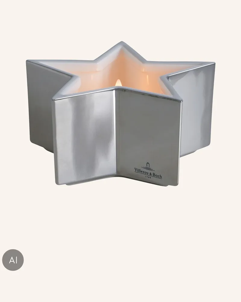 Villeroy & Boch Led Kerze Luzern S silber Silber