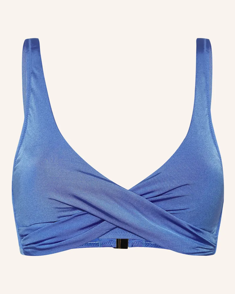 watercult Bralette-Bikini-Top SHIMMERING SOLIDS Blau