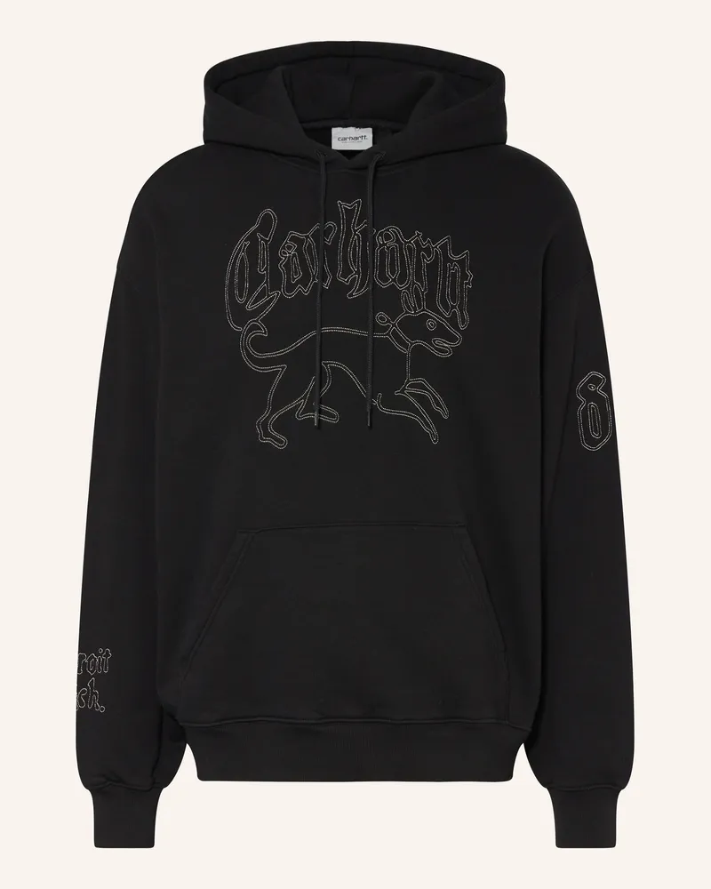 Carhartt WIP Hoodie Hackwork schwarz Schwarz