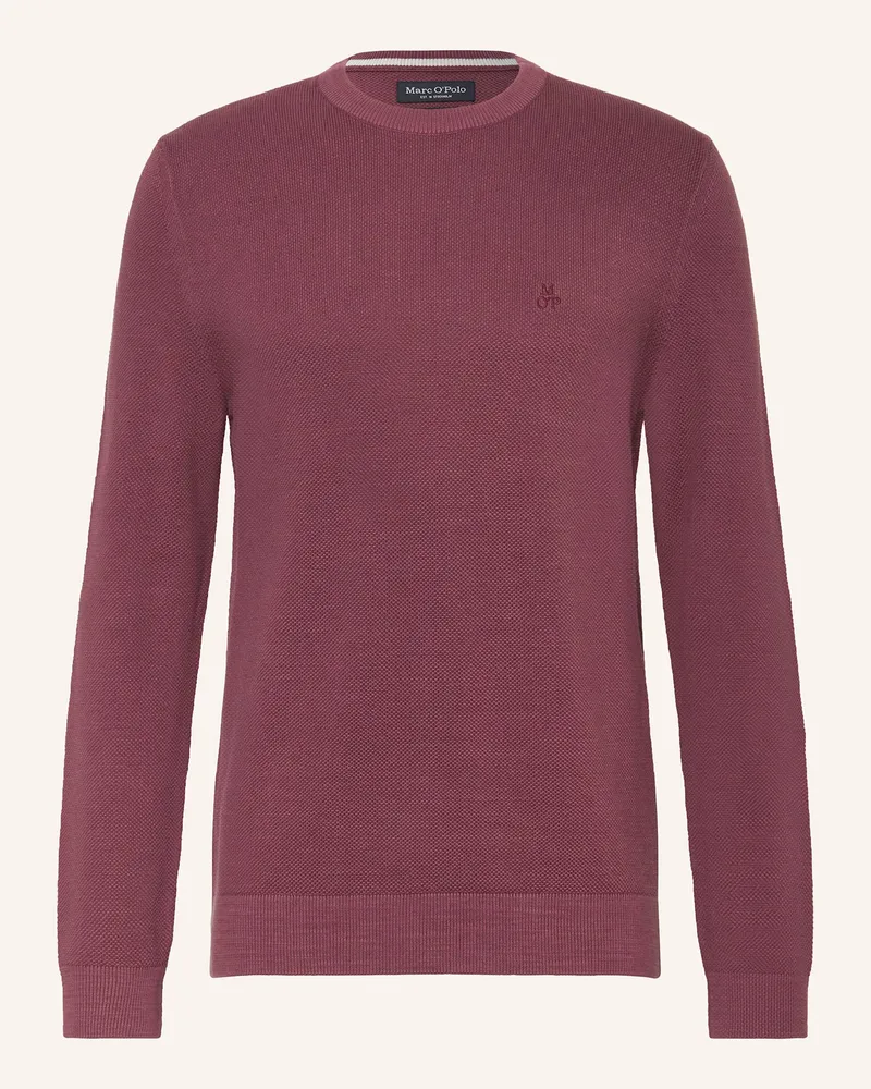 Marc O'Polo Piqué-Pullover Dunkelrot