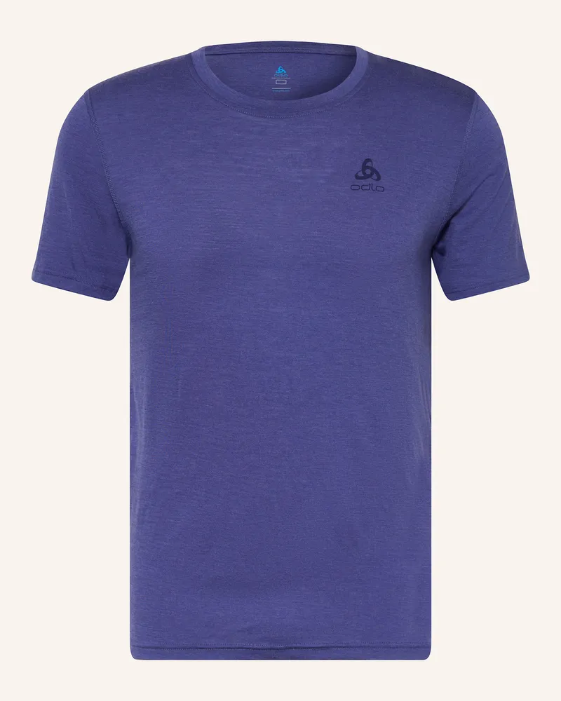 Odlo Funktionswäsche-Shirt NATURAL MERINO 160 aus Merinowolle Dunkellila