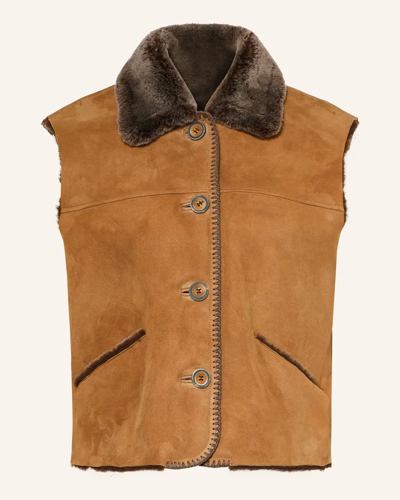 Meindl Lederweste Little Nell braun Camel
