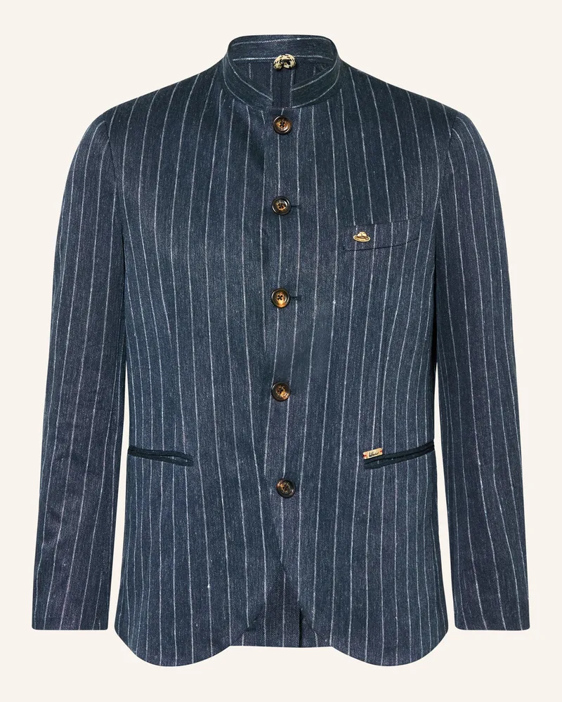 Luis Trenker Janker LUSANDRETTO mit Leinen Blau