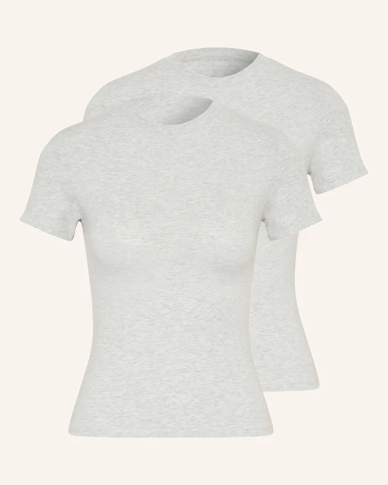 SKIMS 2er-Pack T-Shirts Cotton Jersey grau Light