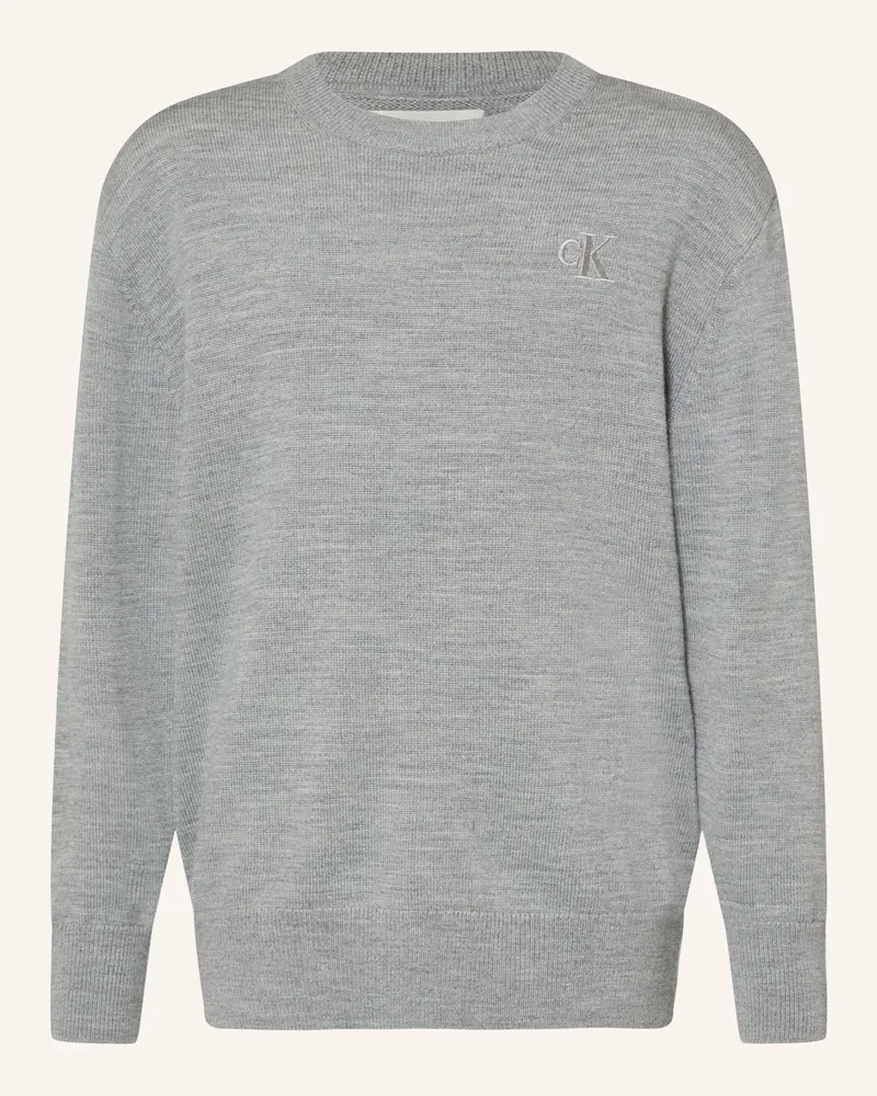 Calvin Klein Pullover Aus Merinowolle grau Grau