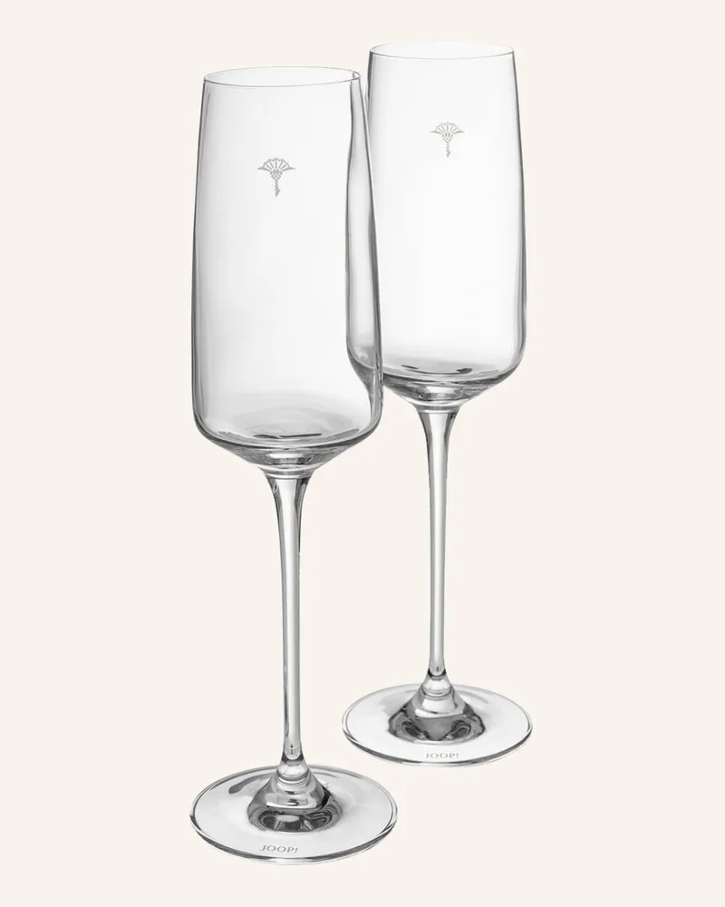 JOOP! 2er-Set Champagnergläser SINGLE CORNFLOWER Weiss