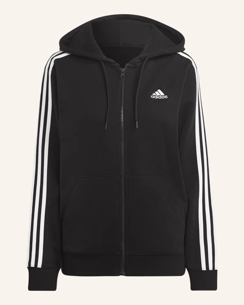 adidas Sweatjacke Essentials 3-Stripes French Terry Regular Full Zip schwarz Schwarz