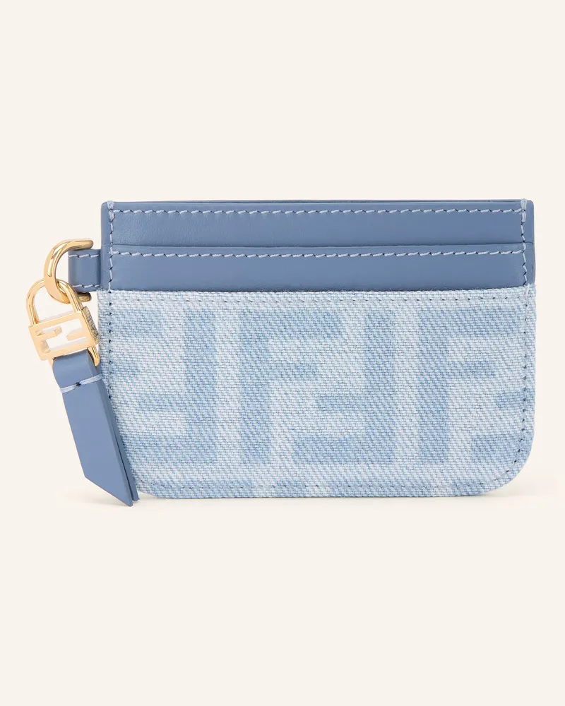 Fendi Kartenetui Baguette blau Hellblau
