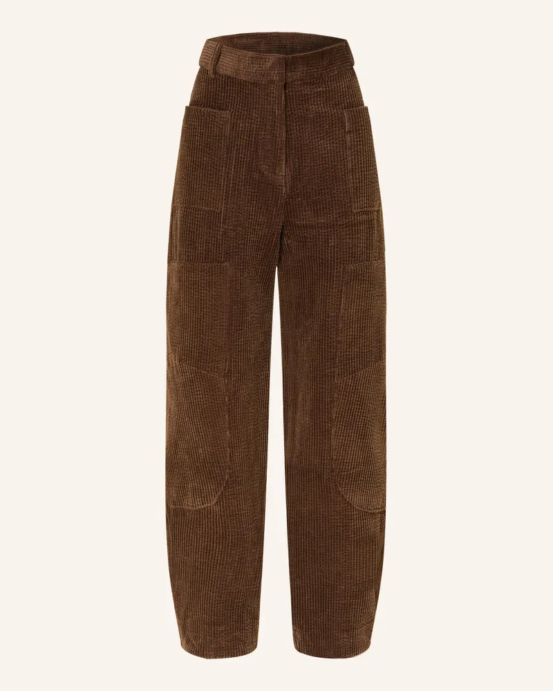 Ganni Cordhose braun Dunkelbraun