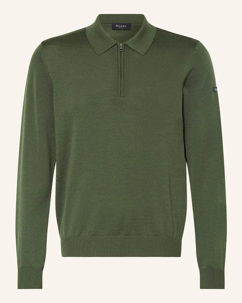 Maerz Pullover aus Merinowolle Dunkelgrün