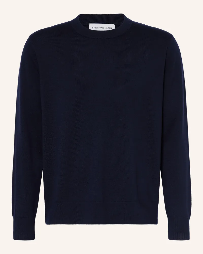 Dries van Noten Pullover blau Dunkelblau