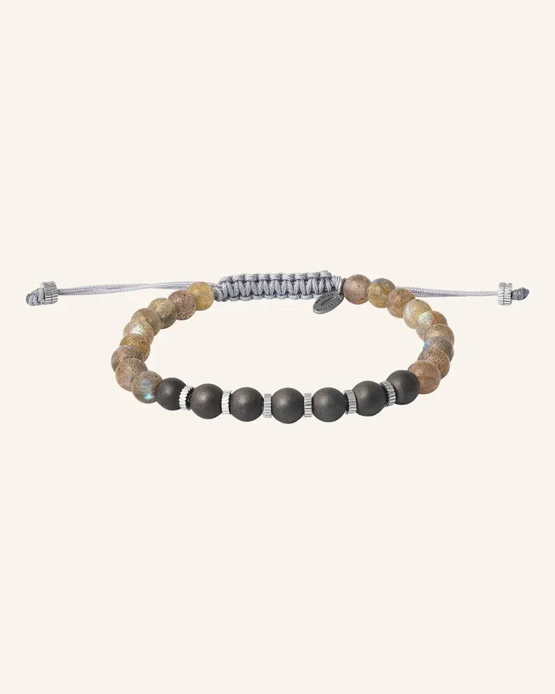 Tateossian Armband Makramee grau Grau