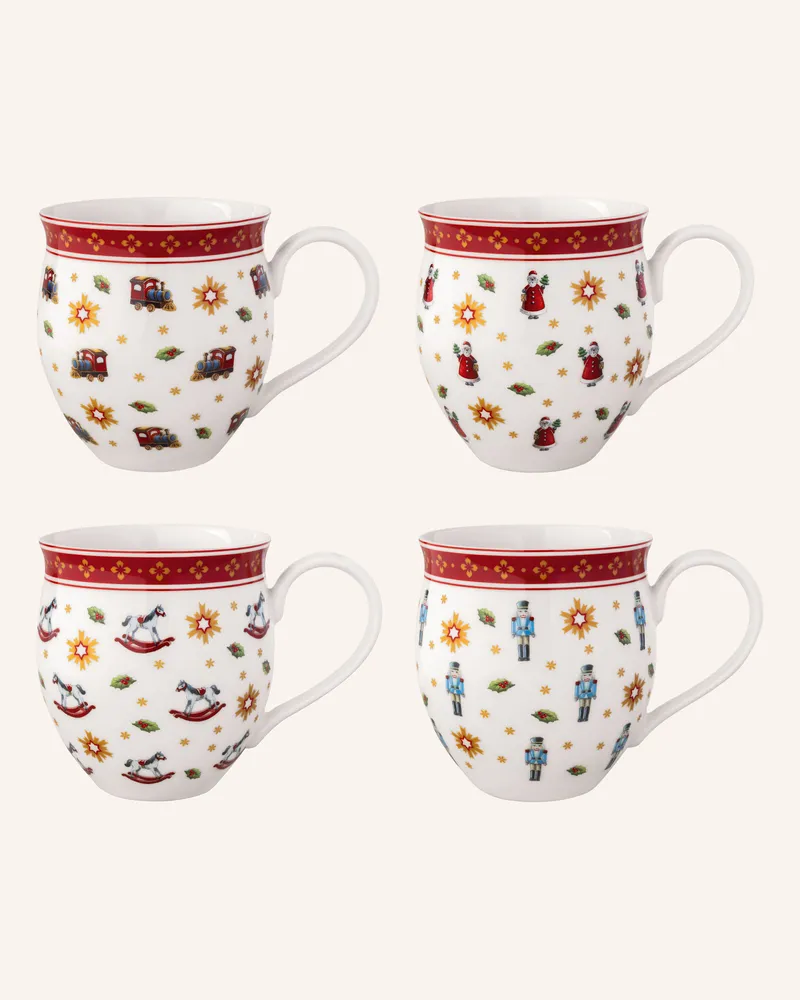Villeroy & Boch Becherset, Jubiläum, 4-Teilig Toy's Delight weiss Gelb