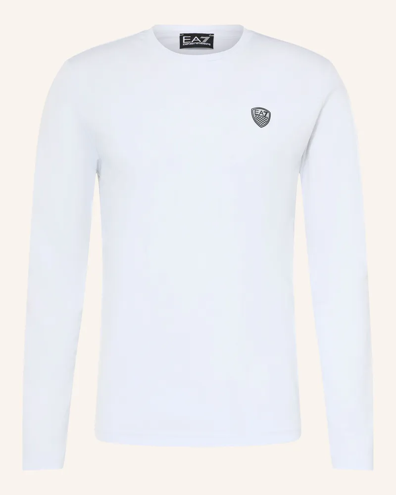 EA7 Longsleeve weiss Weiss