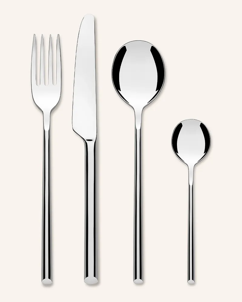 Alessi 24-Tlg. Besteck-Set Clivo silber Silber