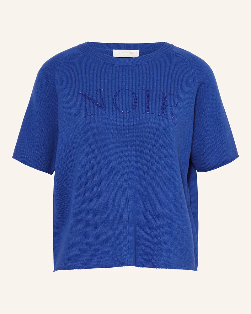 CATNOIR Strickshirt mit Schmucksteinen Blau