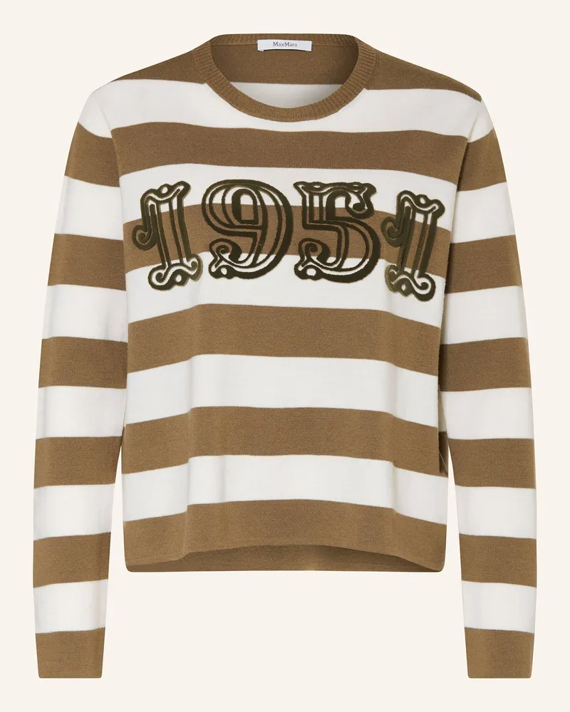 Max Mara Pullover Viterbo braun Ecru