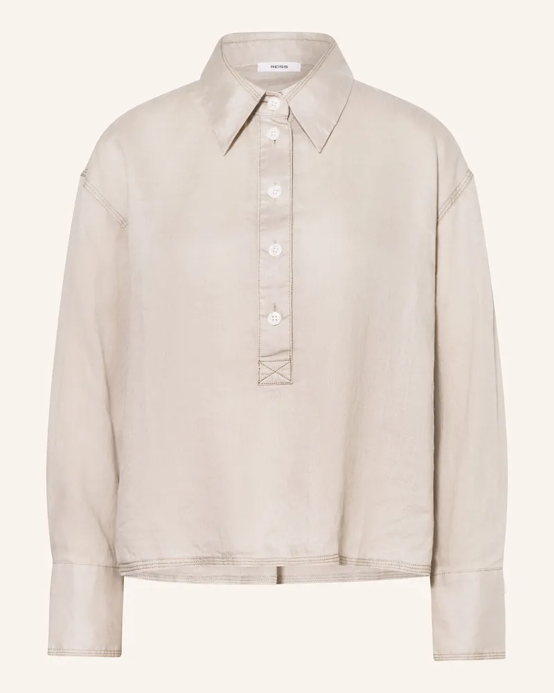 Reiss Blusenshirt Nina Aus Leinen beige Hellgrau