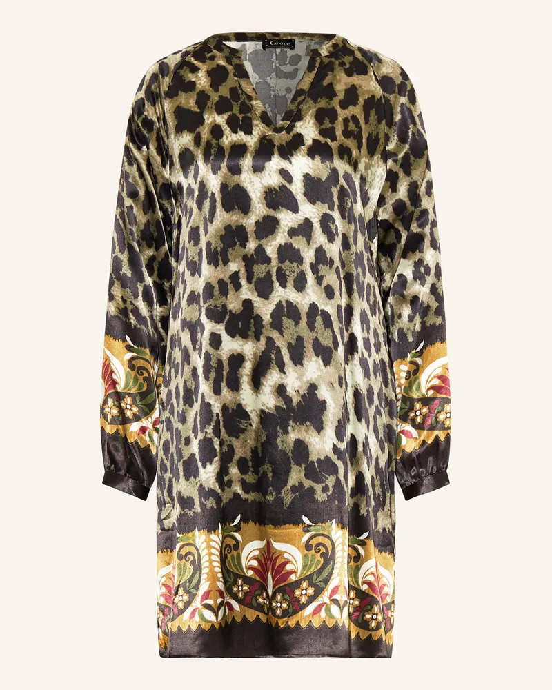 Grace Satinkleid Taupe