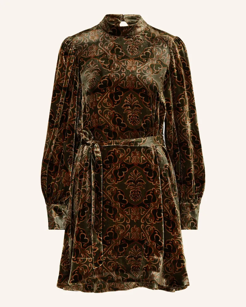 Barbour Samtkleid ANA CLARA Dunkelgrün