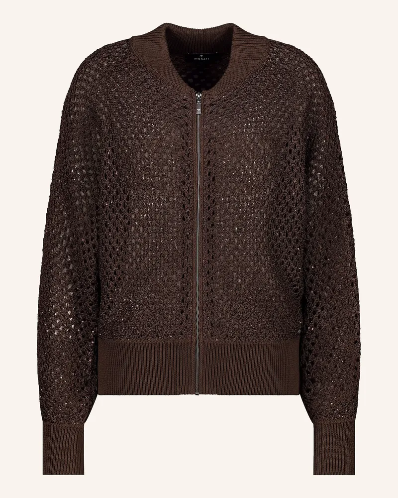 monari Strickjacke Mit Pailletten braun Dunkelbraun