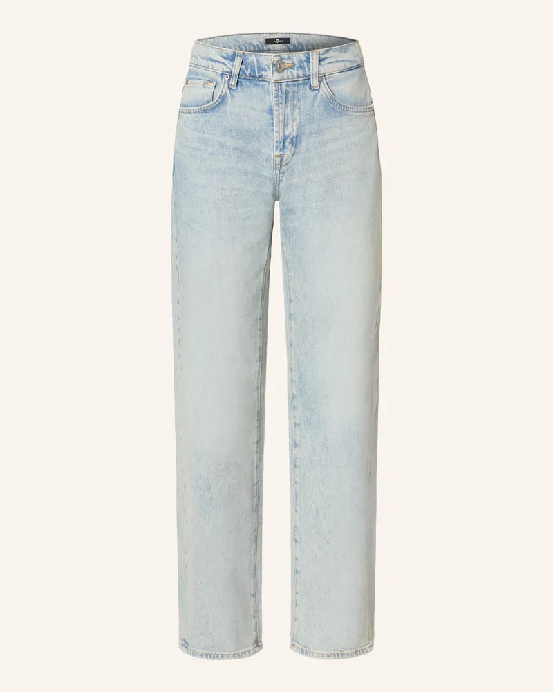 7 for all mankind Straight Jeans Tess Trouser Sahara With Worn Hem blau Sahara