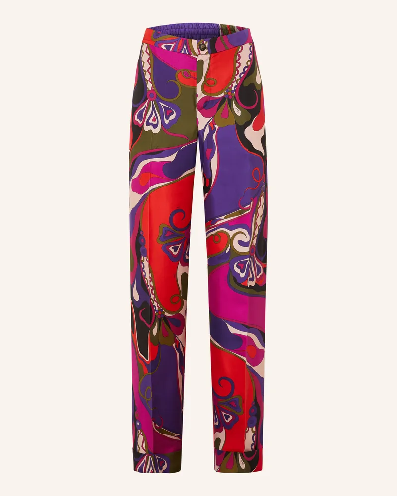 Emilio Pucci Marlenehose aus Seide Fuchsia