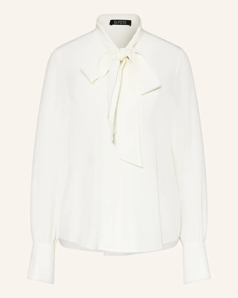 SLY 010 Schluppenbluse ALDINDA aus Seide Weiss