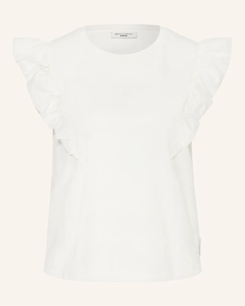 Marc O'Polo Top Mit Rüschen weiss Weiss