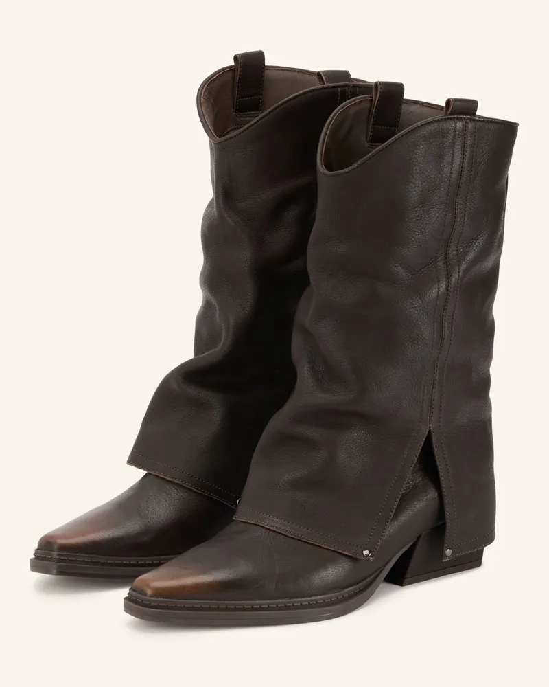 Unisa Cowboy Boots Guria braun Dunkelbraun