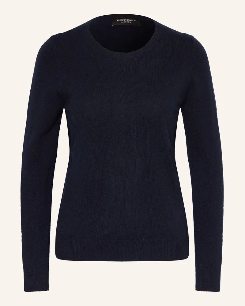 Repeat Cashmere-Pullover blau Dunkelblau
