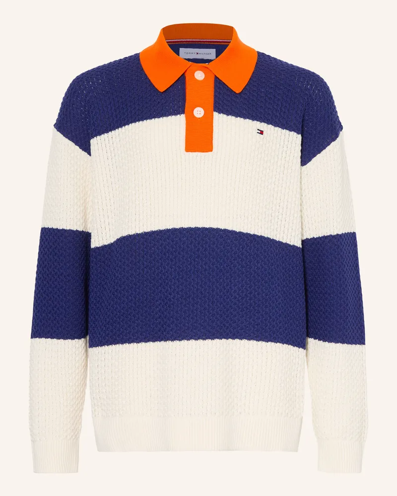 Tommy Hilfiger Strick-Rugbyshirt blau Dunkelblau