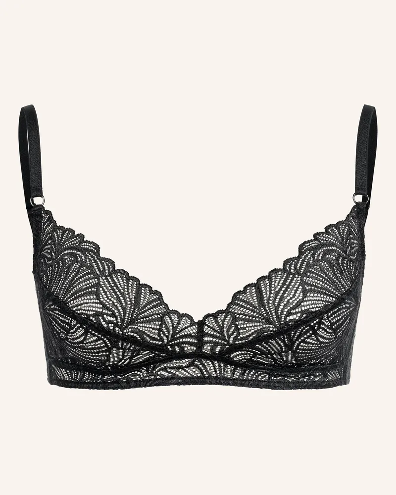 Ehrlich Textil Fluid Lace Spitzen Bügelloser Bh Mittlerer Halt Aus Recyceltem Polyamid schwarz Schwarz