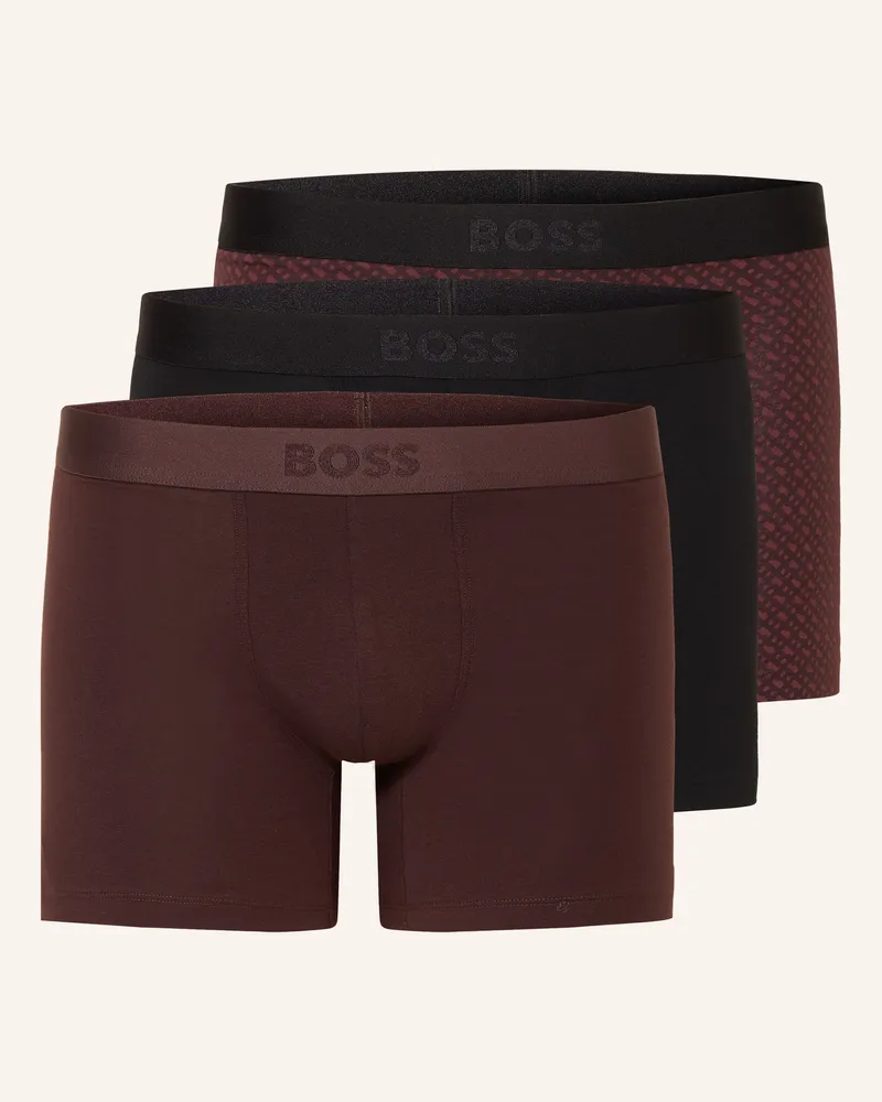HUGO BOSS 3er-Pack Boxershorts One braun Dunkelbraun
