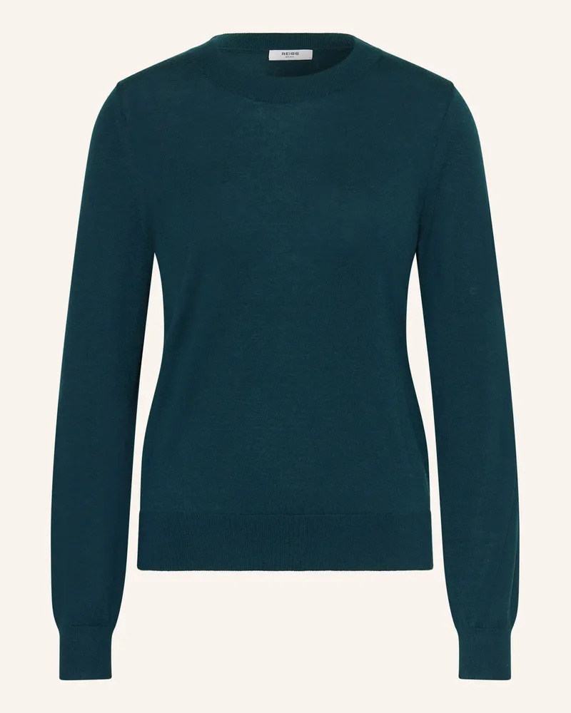 Reiss Pullover aus Merinowolle Dunkelgrün
