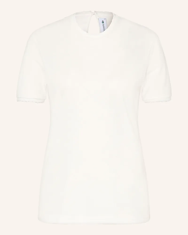 Lacoste T-Shirt Aus Piqué weiss Weiss