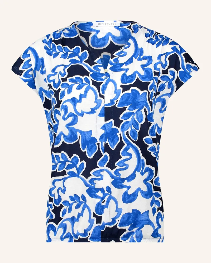 Betty Barclay Blusenshirt Mit Gummizug blau Weiss