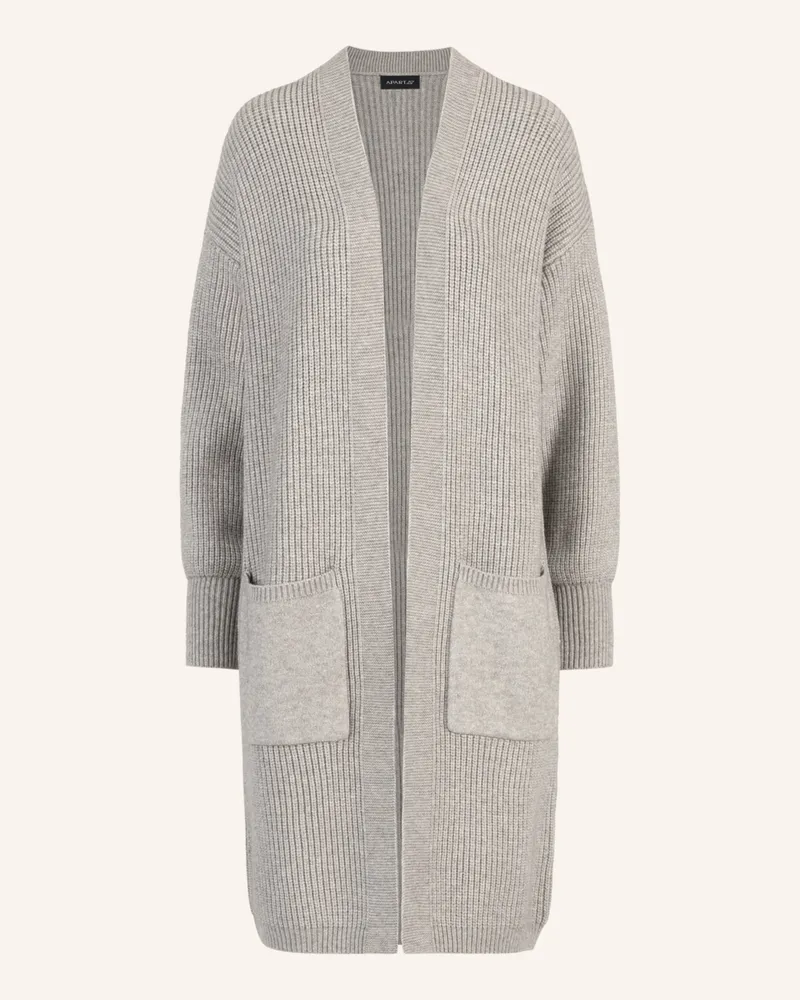 Apart Lange Strickjacke grau Grau