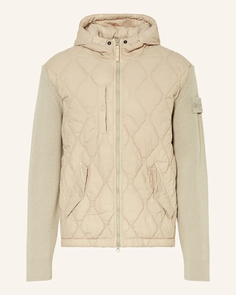 Stone Island Blouson GHOST im Materialmix Beige