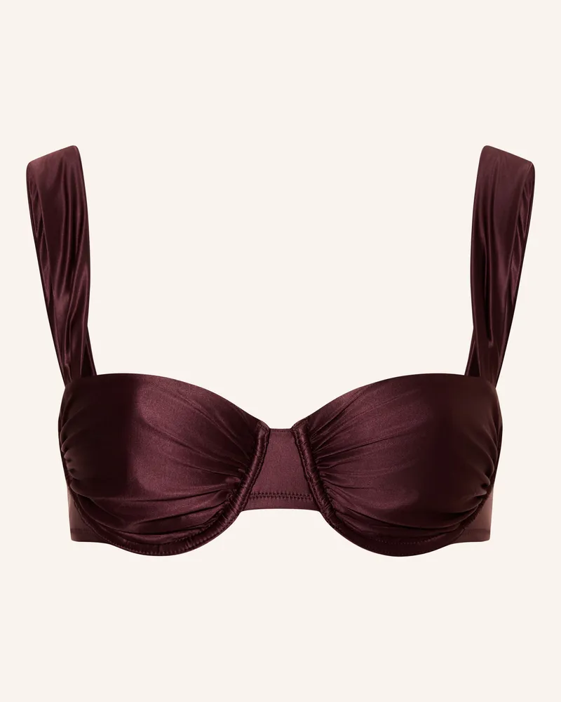 Arket Bügel-Bikini-Top rot Dunkelrot