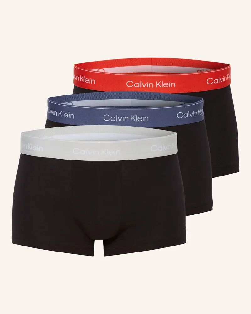 Calvin Klein 3er-Pack Boxershorts ICON COTTON STRETCH Low Rise Schwarz