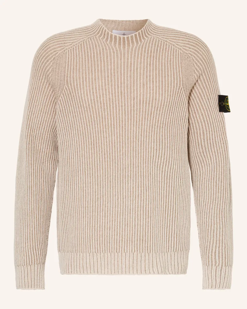 Stone Island Pullover Mit Cashmere weiss Beige