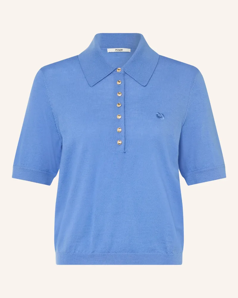 Maje Strick-Poloshirt blau Blau