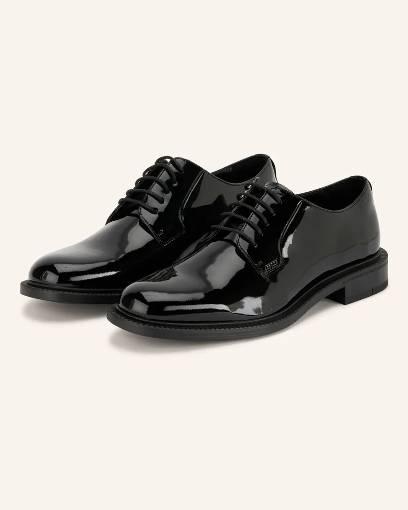 HUGO BOSS Lackschnürer Lysander schwarz Schwarz
