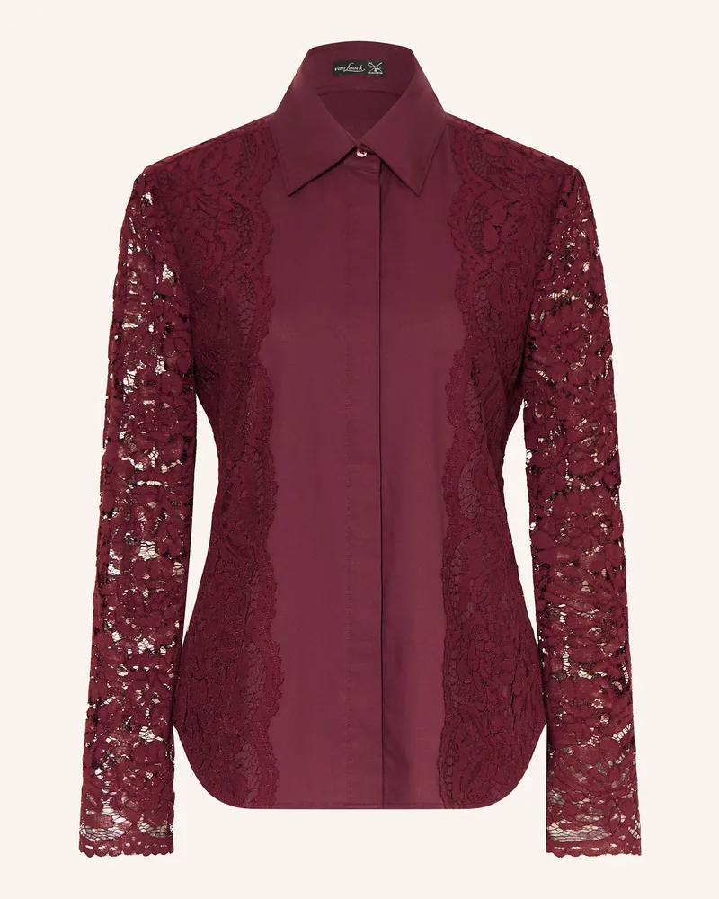 van Laack Hemdbluse VL-CELLAI-FO mit Spitze Dunkelrot