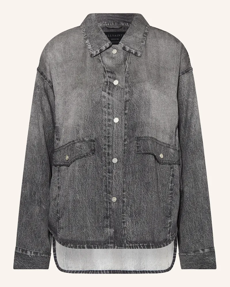 AllSaints Hemdbluse HETTIE in Jeansoptik Dunkelgrau
