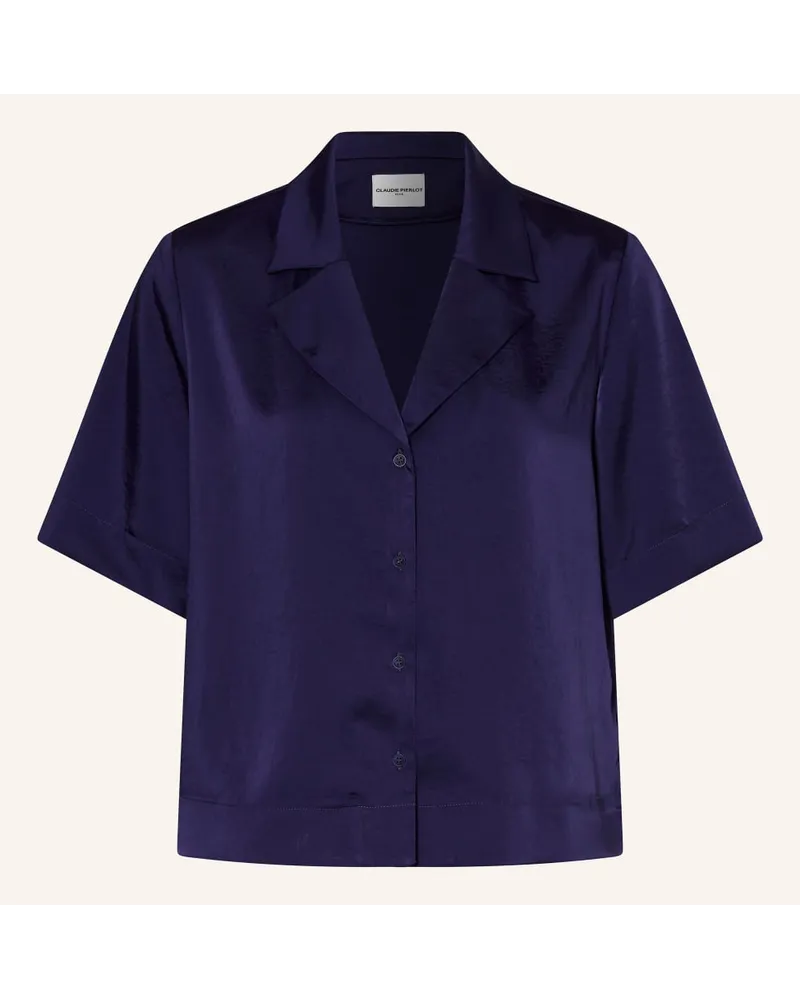 Claudie Pierlot Satinbluse Blau